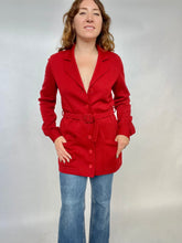 Load image into Gallery viewer, 1970s YSL Shirt Jacket Wool Rust Red Yves Saint Laurent