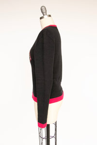 1960s Elaine Post Wool Knit Sweater 70s S