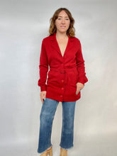 Load image into Gallery viewer, 1970s YSL Shirt Jacket Wool Rust Red Yves Saint Laurent