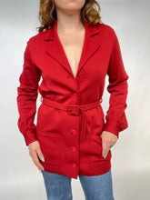 Load image into Gallery viewer, 1970s YSL Shirt Jacket Wool Rust Red Yves Saint Laurent