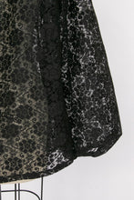 Load image into Gallery viewer, 1970s Blouse Sheer Lace Top Black L