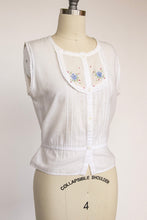 Load image into Gallery viewer, 1970s Blouse Cotton You Babes Top S