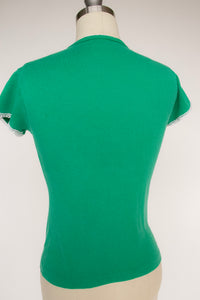 1970s T-Shirt You Babes Green Tee XS / S