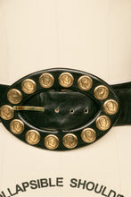 Load image into Gallery viewer, 1950s Belt Leather Waist Cinch Coin Studded M / S