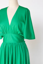 Load image into Gallery viewer, 1970s Wrap Dress Kelly Green Knit S