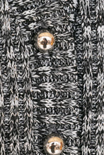 Load image into Gallery viewer, 1970s Knit Sweater Striped Fitted Top Metallic M