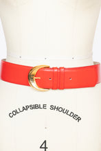 Load image into Gallery viewer, 1980s Belt Red Coral Leather Cinch Waist M