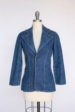 Load image into Gallery viewer, 1970s Blazer Western Jacker Wrangler Cotton Denim S/XS P