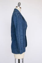 Load image into Gallery viewer, 1970s Blazer Western Jacker Wrangler Cotton Denim S/XS P