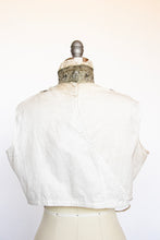 Load image into Gallery viewer, Edwardian Camisole Cotton Lace 1910s Corset Cover Cropped Blouse L / XL