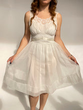 Load image into Gallery viewer, 1960s Nightgown Robe Slip Set Lace Chiffon Lingerie Vanity Fair S