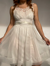 Load image into Gallery viewer, 1960s Nightgown Robe Slip Set Lace Chiffon Lingerie Vanity Fair S