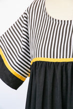 Load image into Gallery viewer, 1980s Tent Dress Cotton Stripe Caftan M