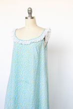 Load image into Gallery viewer, 1970s Dress Floral Cotton Maxi Boho M