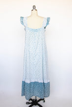 Load image into Gallery viewer, 1970s Dress Floral Cotton Maxi Hawaiian M