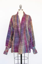 Load image into Gallery viewer, 1980s Joan McGee Oversized Hand Woven Silk Cardigan Sweater