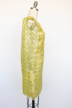 Load image into Gallery viewer, 1960s Dress Metallic Mod Mini Gold Yellow Lace S / XS