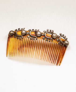 Vintage Taxco Sterling Silver Hair Comb Mexican Brutalist Accessory