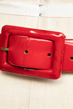 Load image into Gallery viewer, 1950s Belt Red Adjustable Waist Cinch M