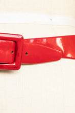 Load image into Gallery viewer, 1950s Belt Red Adjustable Waist Cinch M