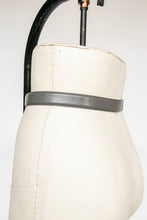 Load image into Gallery viewer, 1980s Waist Cinch Belt Grey Leather S/M