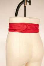 Load image into Gallery viewer, 1980s Belt Red Leather Wide Cinch Waist S/M