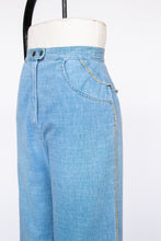 Load image into Gallery viewer, 1970s Jeans Bell Bottoms Cotton Denim 27&quot; x 30&quot;