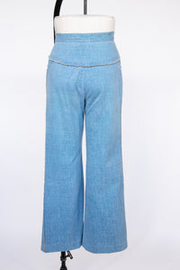 1970s Jeans Bell Bottoms Cotton Denim 27" x 30"