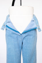 Load image into Gallery viewer, 1970s Jeans Bell Bottoms Cotton Denim 27&quot; x 30&quot;