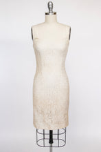 Load image into Gallery viewer, 1990s Mini Dress Irish Lace Beige XS P