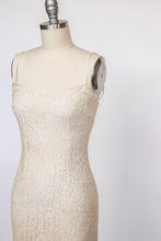 Load image into Gallery viewer, 1990s Mini Dress Irish Lace Beige XS P