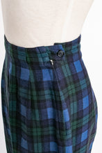 Load image into Gallery viewer, 1960s Pants Wool Plaid High Waisted Cigarette Leg White Stag XS