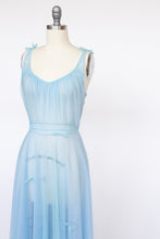 Load image into Gallery viewer, 1960s Nightgown Nylon Chiffon Lingerie Sheer Slip S