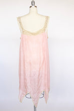 Load image into Gallery viewer, 1920s Silk Nightgown Slip Lace Lounge Dress M