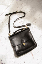 Load image into Gallery viewer, Vintage Coach Purse 1980s Black Leather Willis Cross Body Satchel Bag