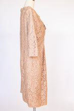 Load image into Gallery viewer, 1950s Dress Beige Champagne Lace 60s Volup XL