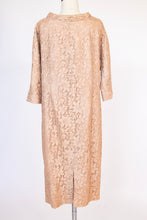 Load image into Gallery viewer, 1950s Dress Beige Champagne Lace 60s Volup XL