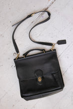 Load image into Gallery viewer, Vintage Coach Purse 1980s Black Leather Willis Cross Body Satchel Bag