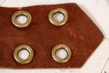 Load image into Gallery viewer, 1970s Suede Belt Boho Grommets Cinch Waist