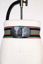 Load image into Gallery viewer, 1950s Belt Stretchy Waist Cinch Leather Stripe