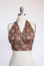 Load image into Gallery viewer, 1970s Halter Top Printed Cropped Shirt S