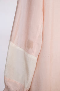 1920s Antique Dress Striped Silk Pink S