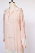 Load image into Gallery viewer, 1920s Antique Dress Striped Silk Pink S