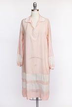 Load image into Gallery viewer, 1920s Antique Dress Striped Silk Pink S