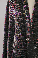 Load image into Gallery viewer, 1970s Cardigan Sequin Chunk Wool Knit Sweater M