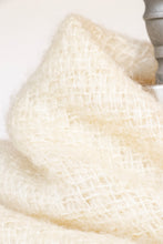 Load image into Gallery viewer, 1970s Wool Oversized Knit Shawl Cream Wrap Scarf