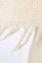 Load image into Gallery viewer, 1970s Wool Oversized Knit Shawl Cream Wrap Scarf