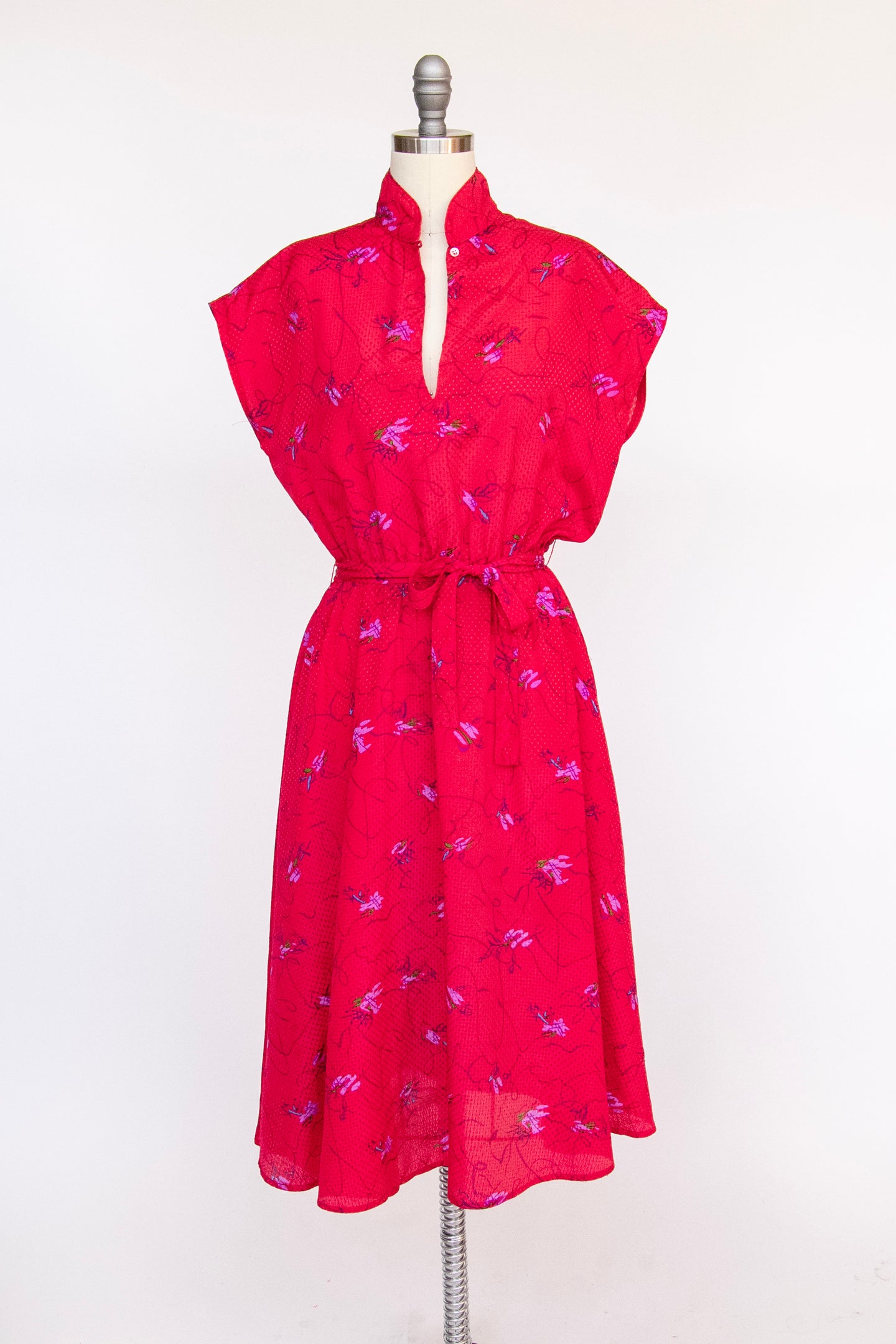 1980s Dress DVF Diane Von Furstenberg Printed Casual M