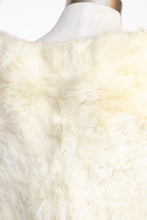 Load image into Gallery viewer, 1950s Fur Stole White Rabbit Plush Fluffy Wrap XS