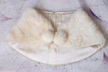 Load image into Gallery viewer, 1950s Fur Stole White Rabbit Plush Fluffy Wrap XS